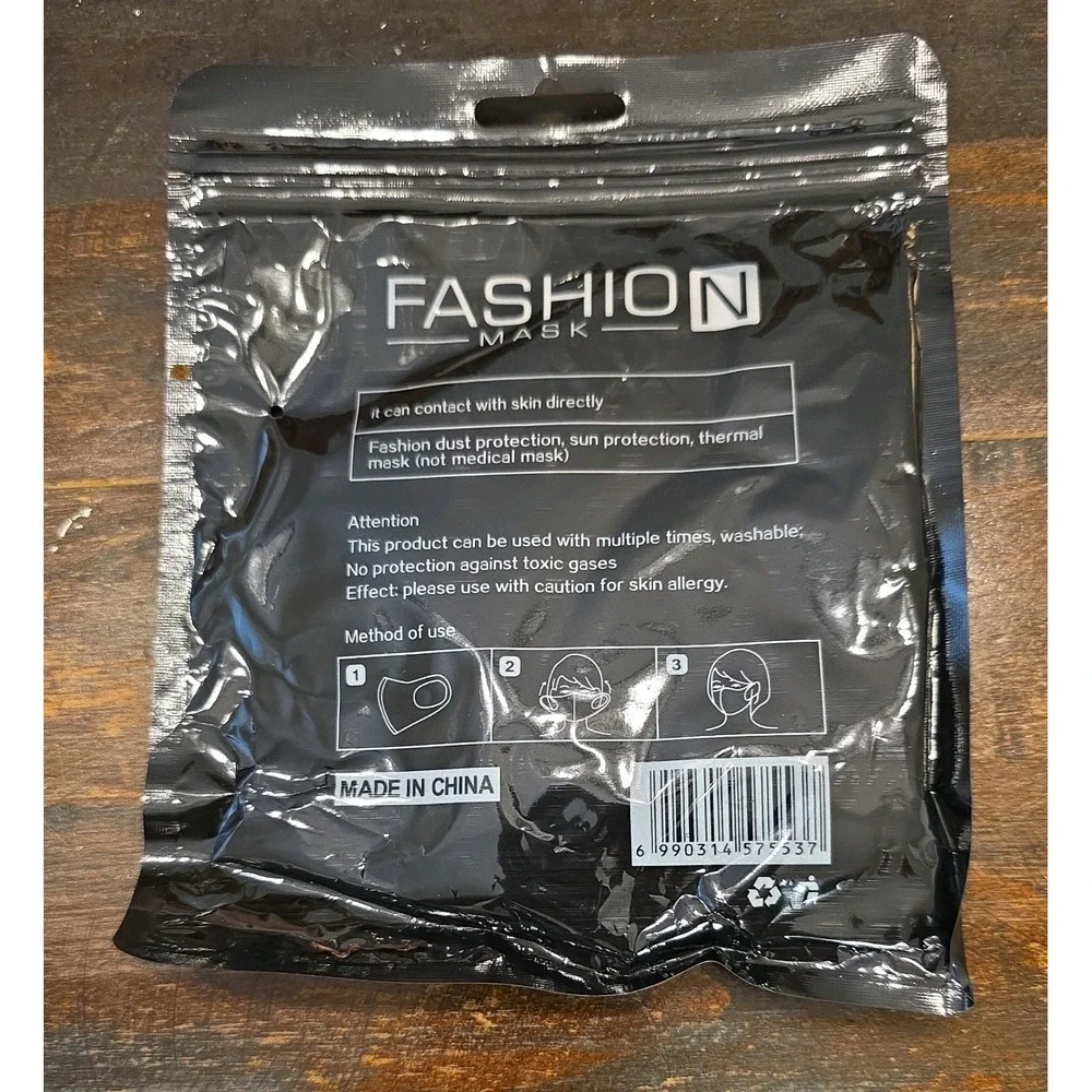 10 count-Fashion Mask,  Face Mask New In Package -individually sealed-reuseable